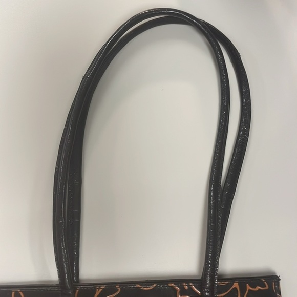 Made in India Black & Tan Leather Shoulder / Tote Bag - Picture 10 of 14